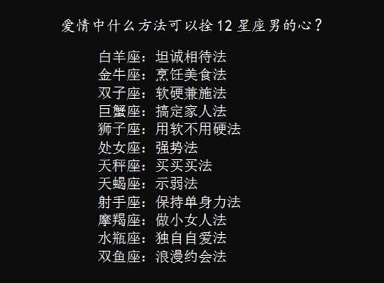 摩羯座唯一的软肋星座 对付摩羯男就一个办法